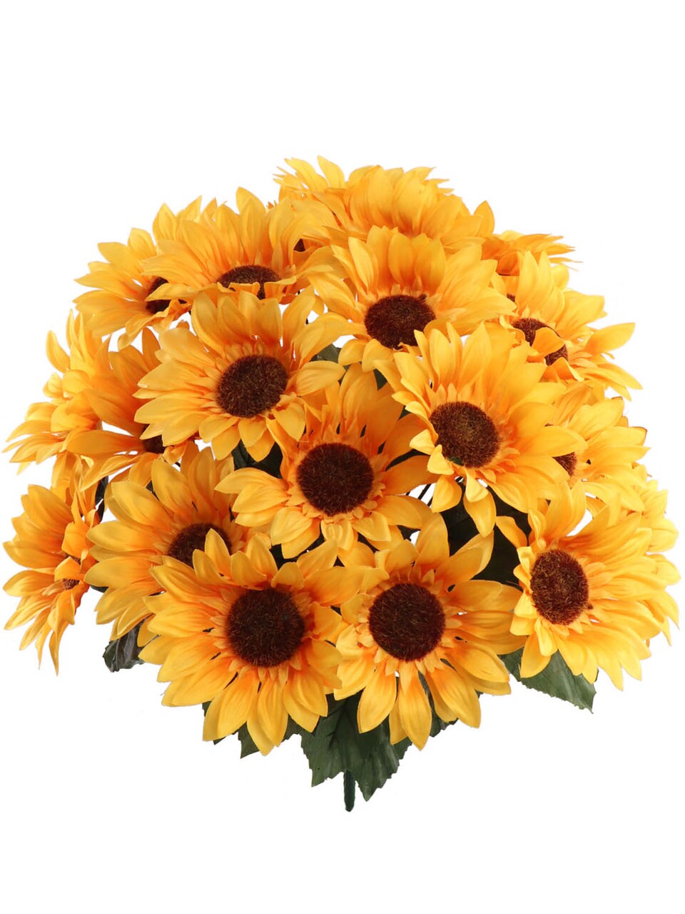 20" Vibrant Sunflower Bush Set of 6 - Lifelike Artificial Flowers for Cheerful Décor, Floral Home by Artificial Flowers